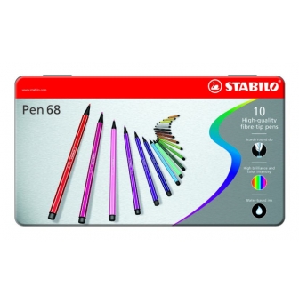 feutre pen 68 boite metal 10 pieces