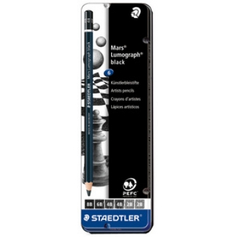 staedtler bleistift mars lumograph black 6er metalletui