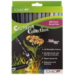 dual brush pen abt teintes grises set de 12 stylos feutres