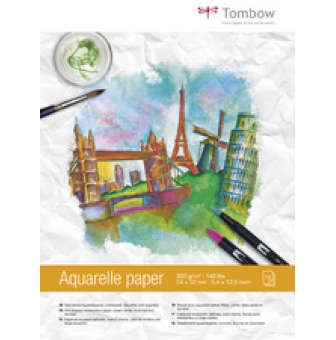 tombow bloc de papier aquarelle colle sur les cotes