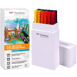 set de 18 feutres brush pen tombow primaires
