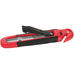 wedo cutter de securite standard lame trapeze noirrouge