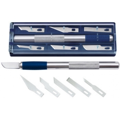 wedo couteau de bricolage longueur 150 mm incl 6 lames