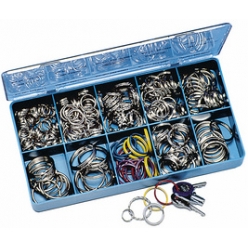 wedo anneaux en metal durci pour cles dans une boite