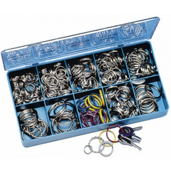 wedo anneaux en metal durci pour cles dans une boite