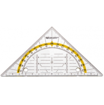 westcott geodreieck zum abheften hypotenuse 140 mm