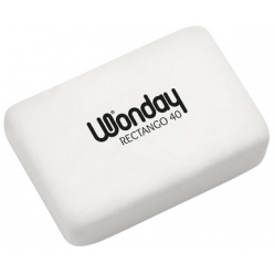 wonday gomme en plastique rectango 40 blanc