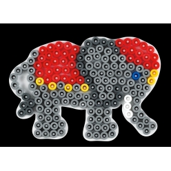 plaque elephant petit pour perles standard o5 mm
