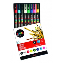 set 8 marqueurs posca pointe conique fine basique