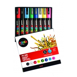 marqueur uni posca pointe conique moyenne basic 8 pieces