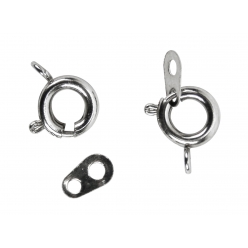 fermoir ressort 16 mm argente 10 pieces