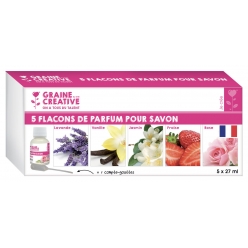parfum pour savon 5 flacons compte gouttes