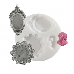 moule en silicone mini camee et visage