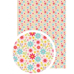 tissu adhesif a4 fleurs folles