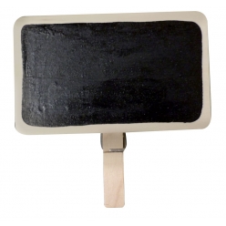 6 clips pinces a linge en bois avec ardoise  90mm