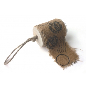 ruban tissu imprime caramel cachet