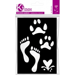 pochoir adhesif trace empreinte 7x10 cm