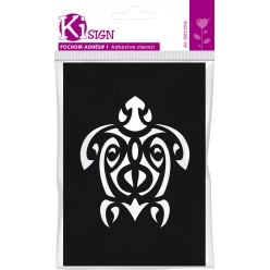 pochoir adhesif tortue maori 7x10 cm