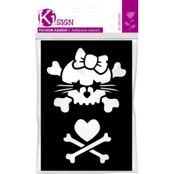 pochoir adhesif kill kitty 7x10 cm