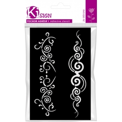 pochoir adhesif spirale tatoo 12x18 cm