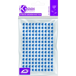 strass thermocollant tissu o 3mm  bleu  140 pieces