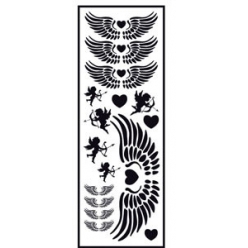 transfert thermocollant velours cupidon noir 10x30 cm
