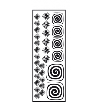 transfert thermocollant velours spirale 2 noire 10x30 cm