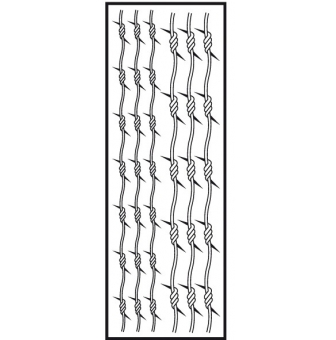 transfert thermocollant velours barbeles noirs 10x30 cm