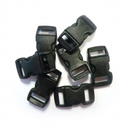 fermoirs clips plastique ideal creacord 3 x 15 cm noir x100