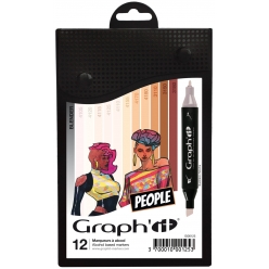 graph it set 12 marqueurs  skin colors