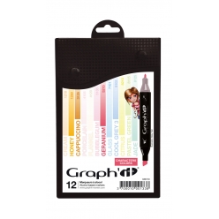 graph it set 12 marqueurs  characters colors