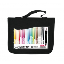 trousse de 24 marqueurs graph it basic