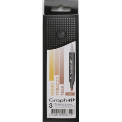 graph it set 3 marqueurs  degrade hair
