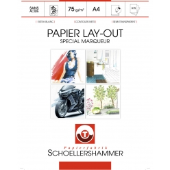 bloc layout special marqueurs 75gm2  75 feuilles a4