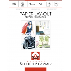 bloc papier special marqueur manga art paper a3