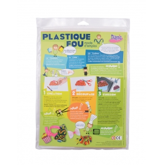 plastique fou  lot de 30 feuilles assorties