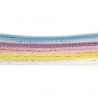 fil chenille 30 cm assort pastel 15 pieces