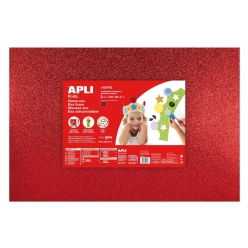 mousse eva thermof 40x60 cm rouge paillete 3 feuil