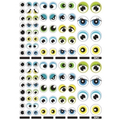 gommettes autocollantes yeux bleuvert 312 pieces