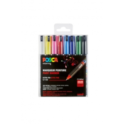 marqueurs posca pc1mr calibree extra fine basic 8 pieces