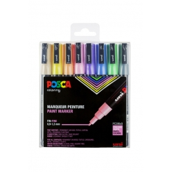marqueurs posca pc3m conique fine pastel 8 pieces