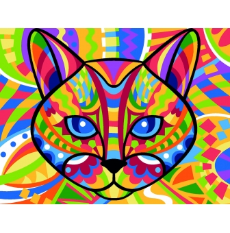 canevas margot chat 50x65 cm