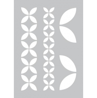 pochoir adhesif 29 x 20 cm geometrie florale