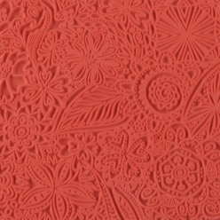 plaque de texture cernit 9 cm flowers