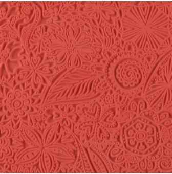 plaque de texture cernit 9 cm flowers