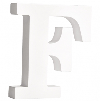 lettre mdf f blanc
