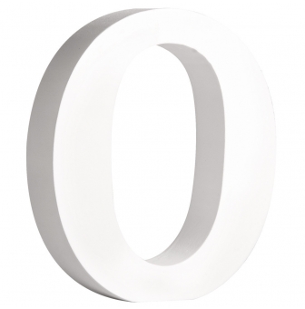 lettre mdf o blanc