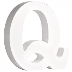lettre mdf q blanc