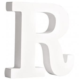 lettre mdf r blanc