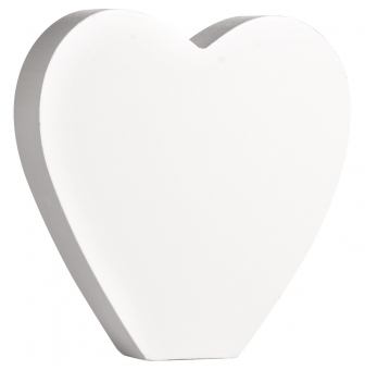 symbole en bois mdf coeur blanc